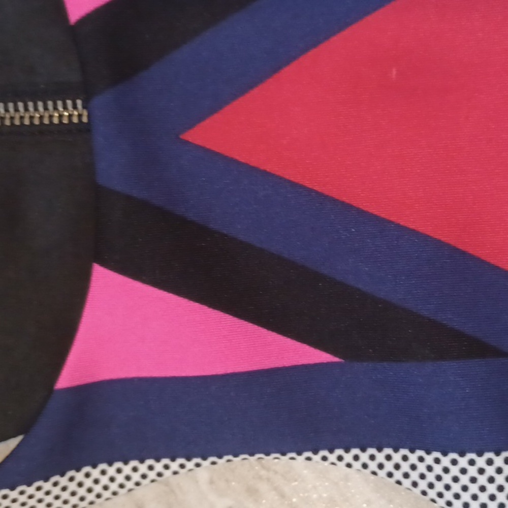 Express Multi-Colored Design Print Back Zipper Dr… - image 3